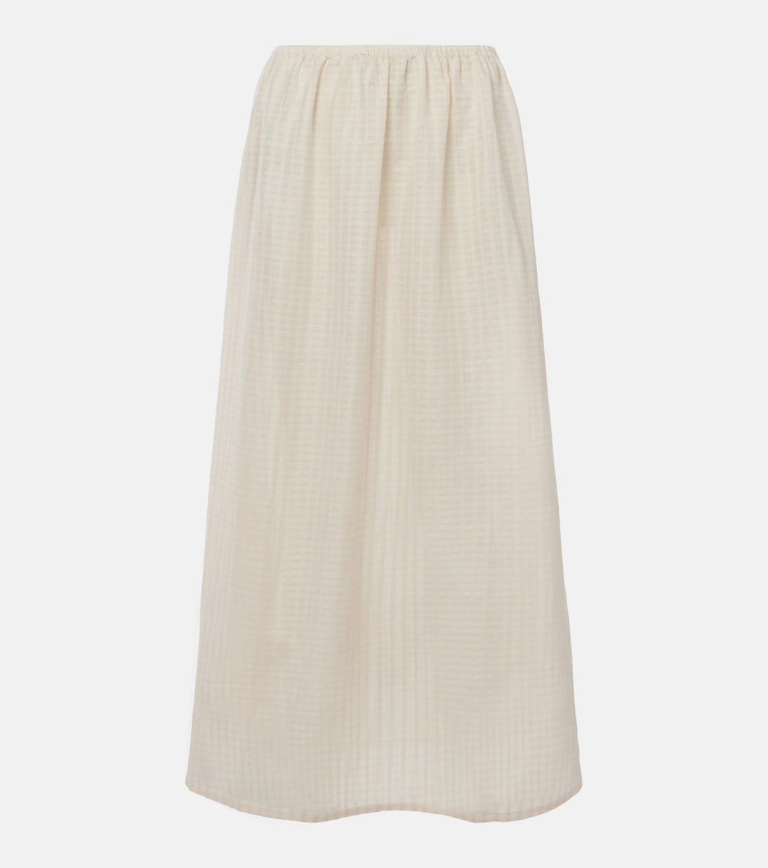 

Рафаэла хлопковая и льняная макси-юбка Asceno, Shell White