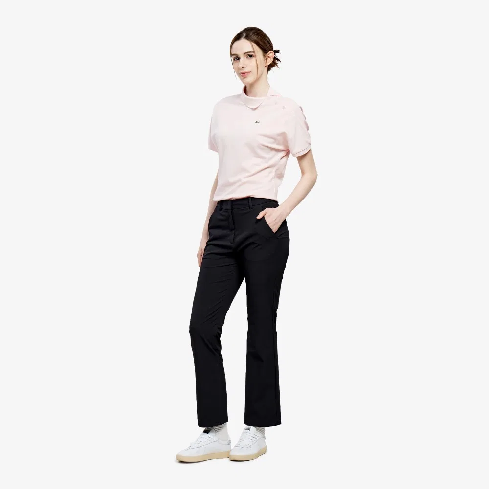 Брюки женские Lacoste бутлеги, классические, черные — фото 4