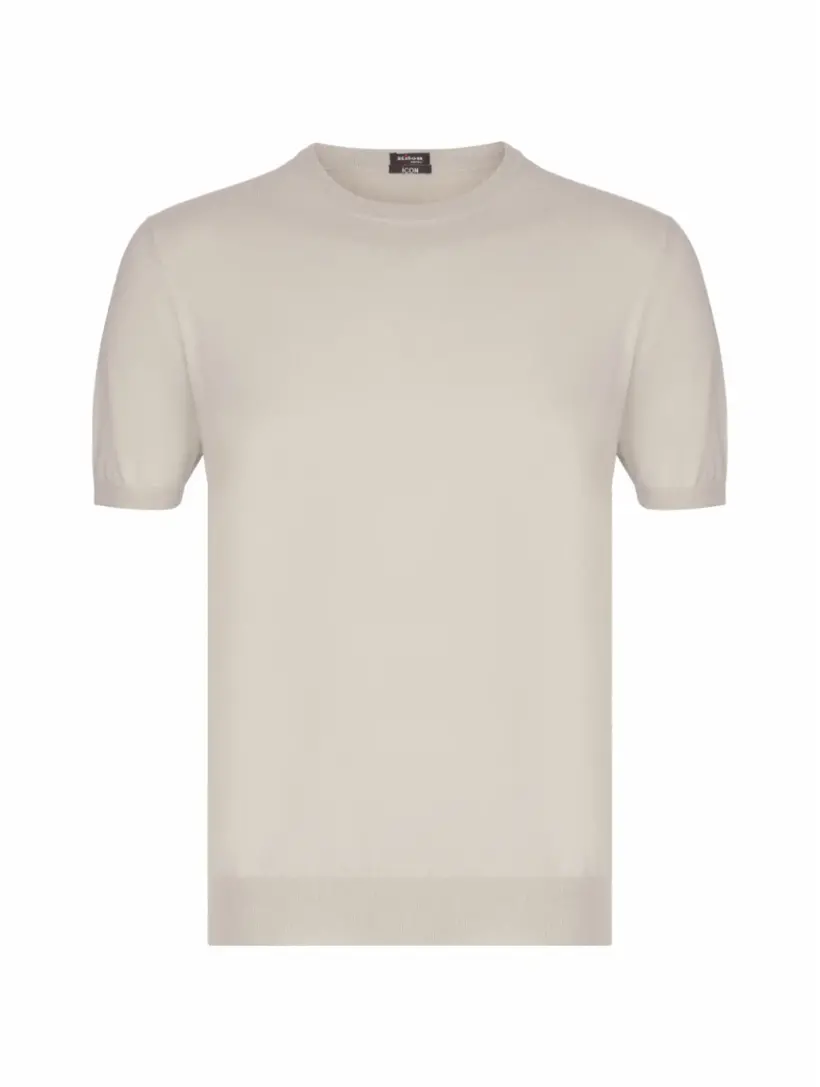 

Хлопковая футболка Kiton, серый