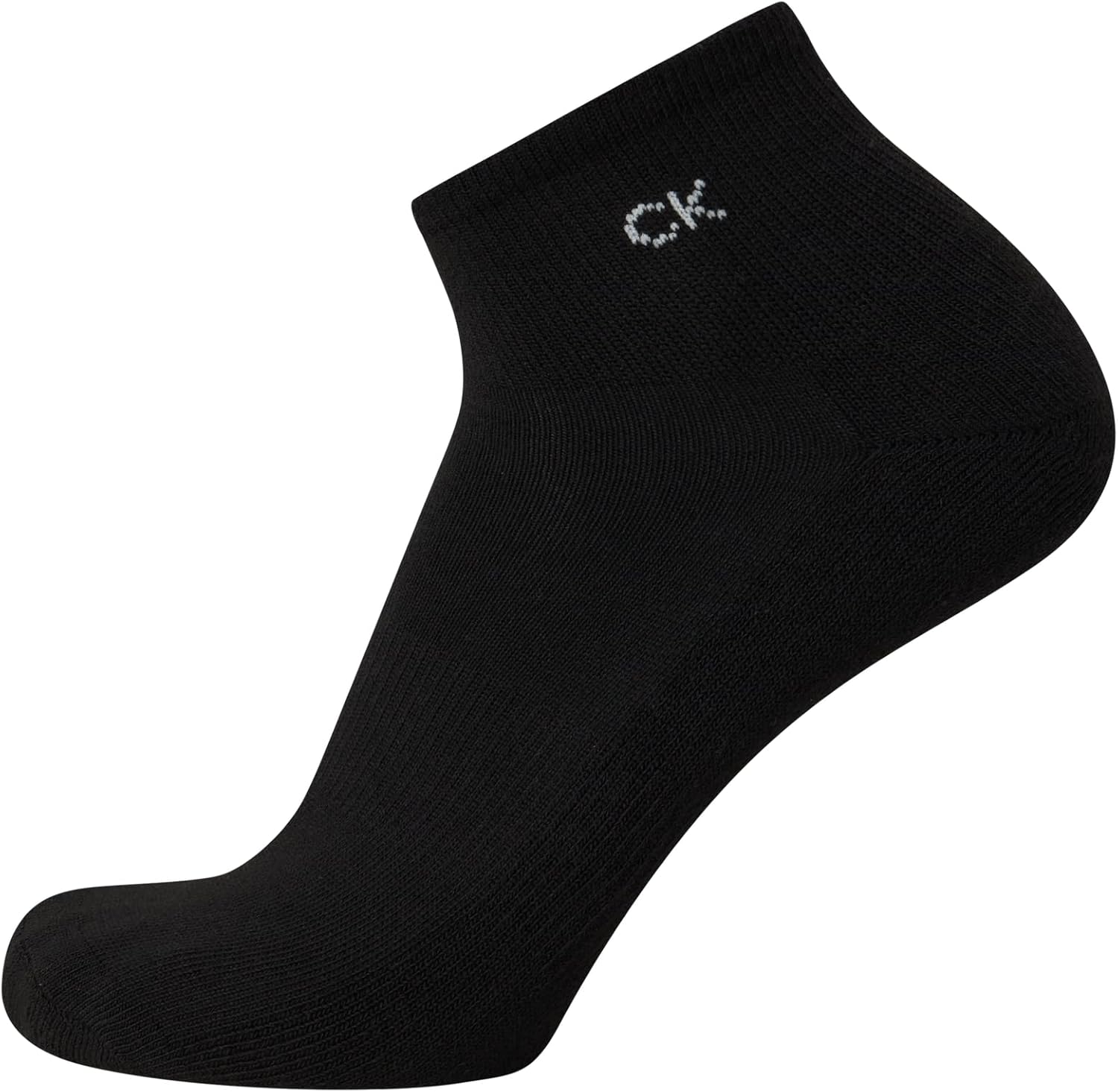 Мужские носки Calvin Klein Quarter Socks - 12 пар дышащих, мягких, амортизированных, спортивных носков до щиколотки для мужчин, True Black — фото 4