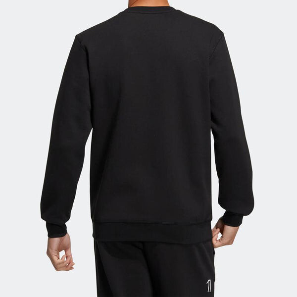 Толстовка Men's adidas Mh Bp3 Crew Athleisure Casual Sports Logo Round Neck Autumn Black, черный — фото 3