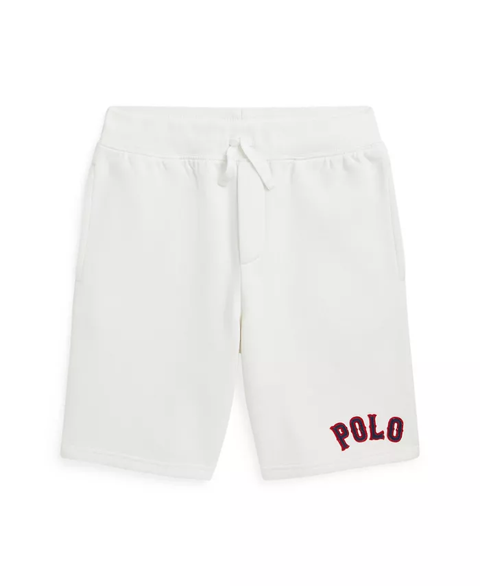

Флисовые шорты с бейсбольным логотипом Big Boys Polo Ralph Lauren, белый