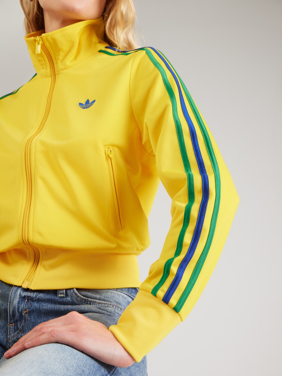 Толстовка с капюшоном на молнии ADIDAS ORIGINALS Firebird Classic, желтый — фото 2