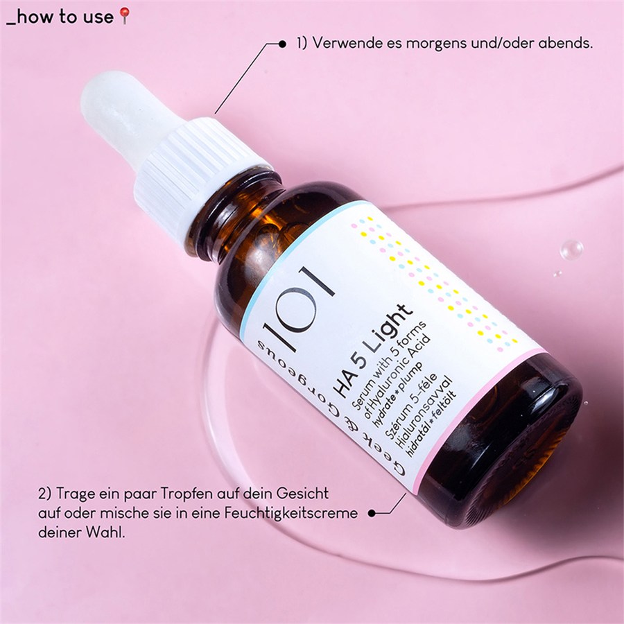 Сыворотка Geek Gorgeous — Для лица ha 5 light serum , объем, 30 мл — фото 3