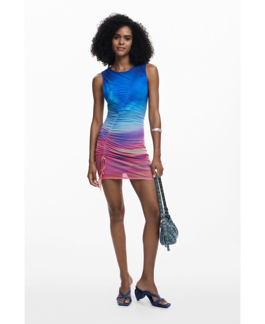 

Женское драпированное платье без рукавов Desigual, Blue