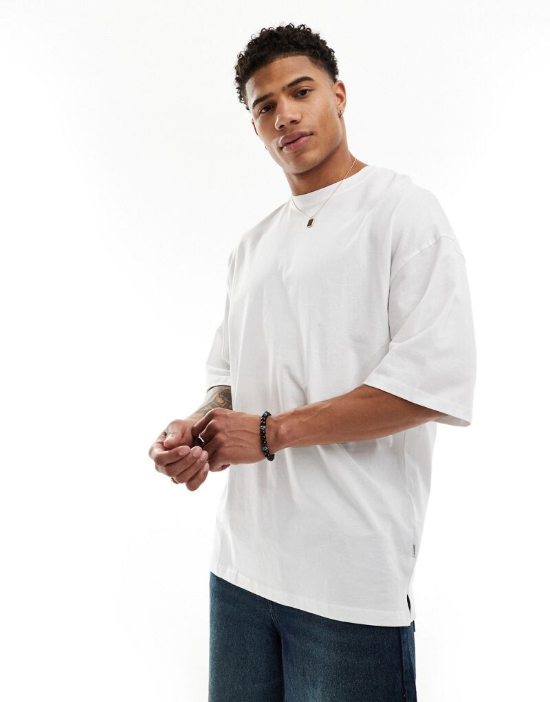 

Jack & Jones — белая футболка большого размера