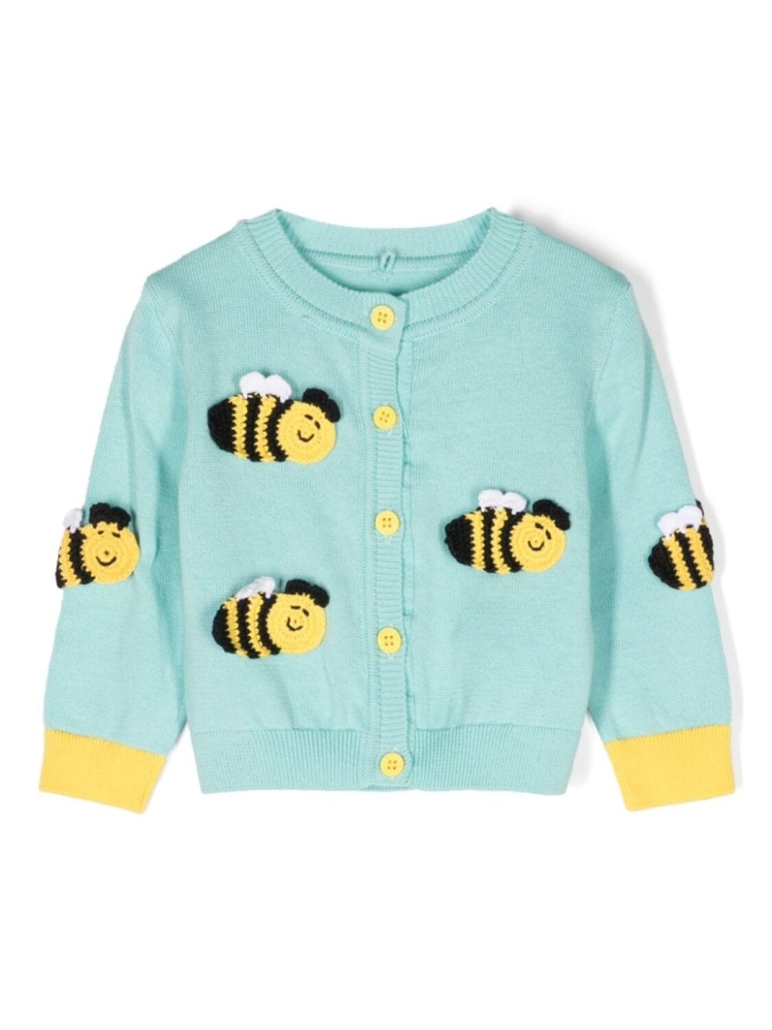 

Stella McCartney Kids кардиган Bee в технике кроше, синий