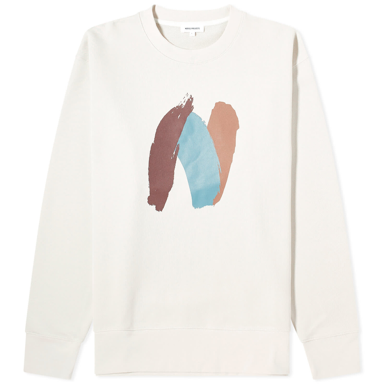 

Толстовка Norse Projects Arne Relaxed Paint N Logo Crew, цвет Marble White