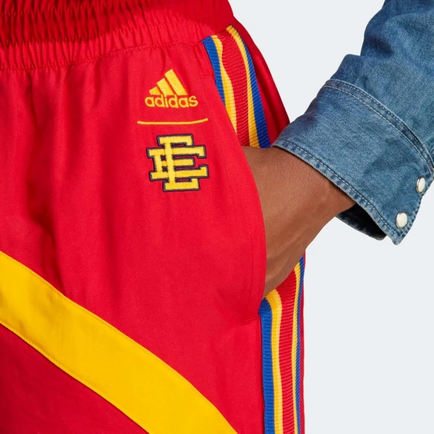 Шорты баскетбольные Adidas Men's Eric Emanuel McDonald's, красные — фото 2