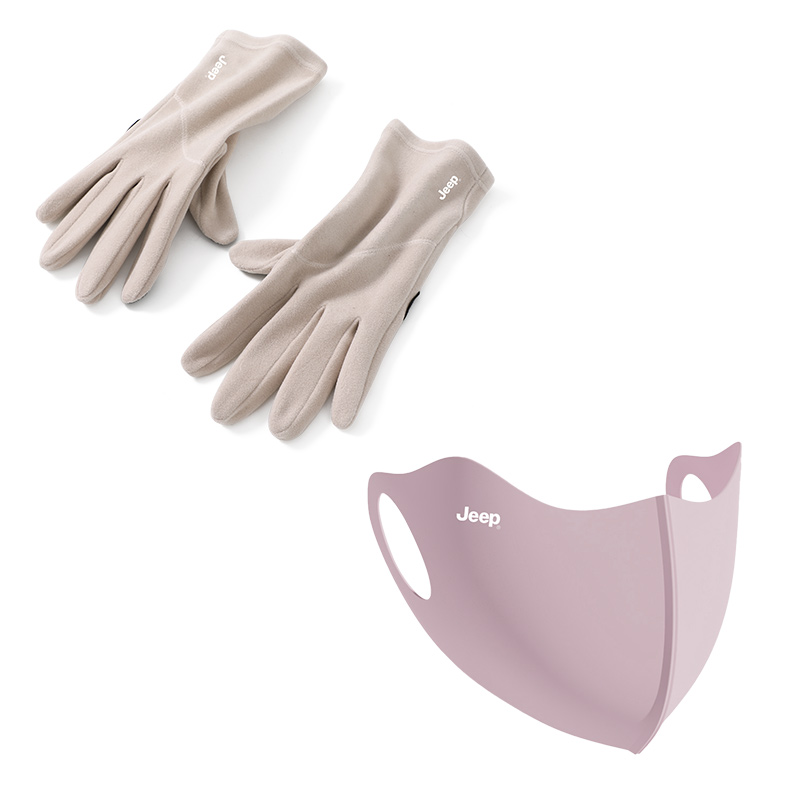 

Ветрозащитные вязаные перчатки Women's Jeep, светло-хаки[set]