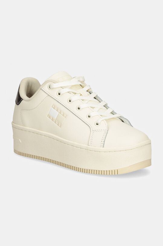 

Кроссовки TJW FLATFORM SNEAKER METALLIC кожаные Tommy Jeans, бежевый