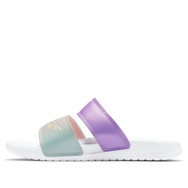 Тапочки benassi duo ultra slide 'purple star' Nike, розовый