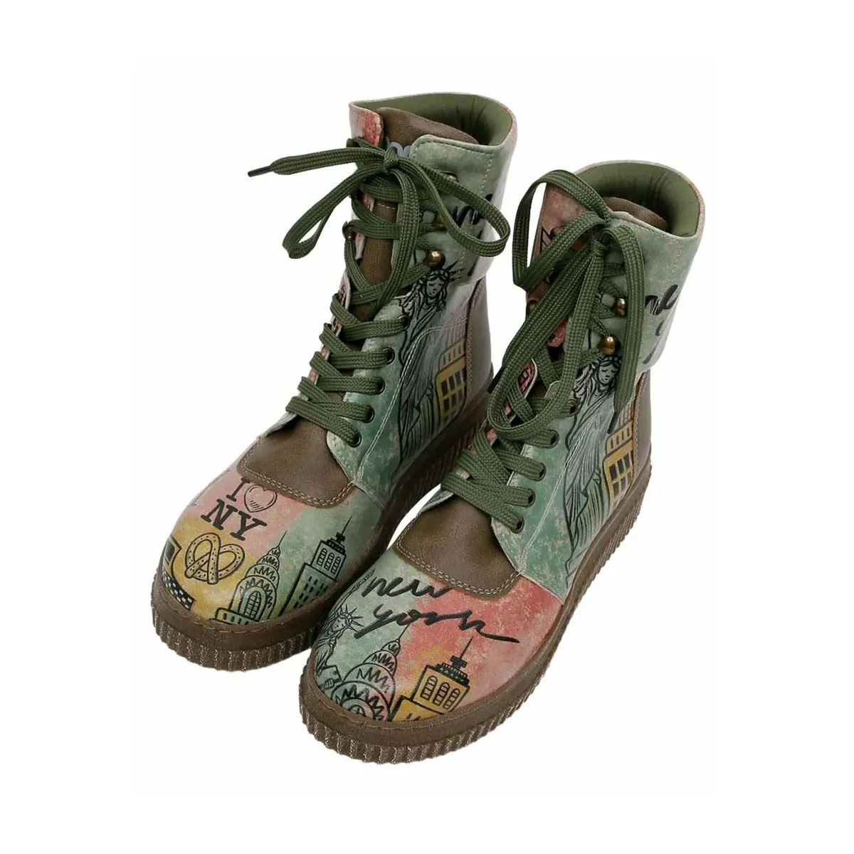 Ботинки на шнуровке DOGO "Women's Future Boots State Of Bliss 36 Women's Future Boots Ve", Vegan, зеленый — фото 2