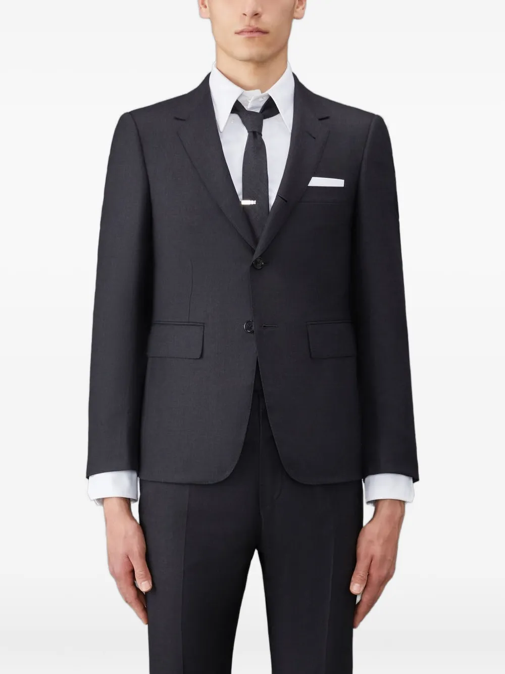 

Шерстяной блейзер CLASSIC TWILL SPORT THOM BROWNE, черный