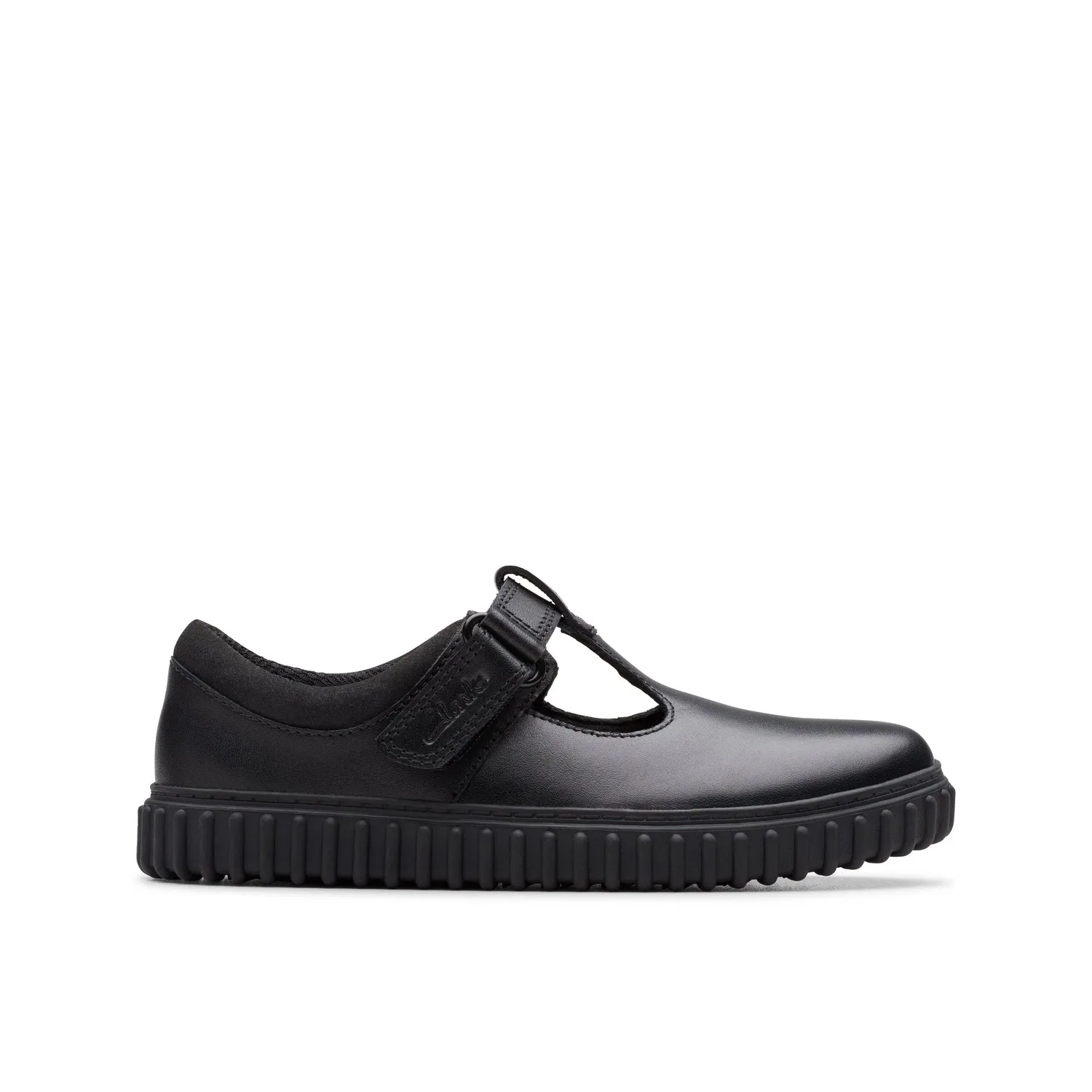 Школьные туфли на липучке Clarks, черный
