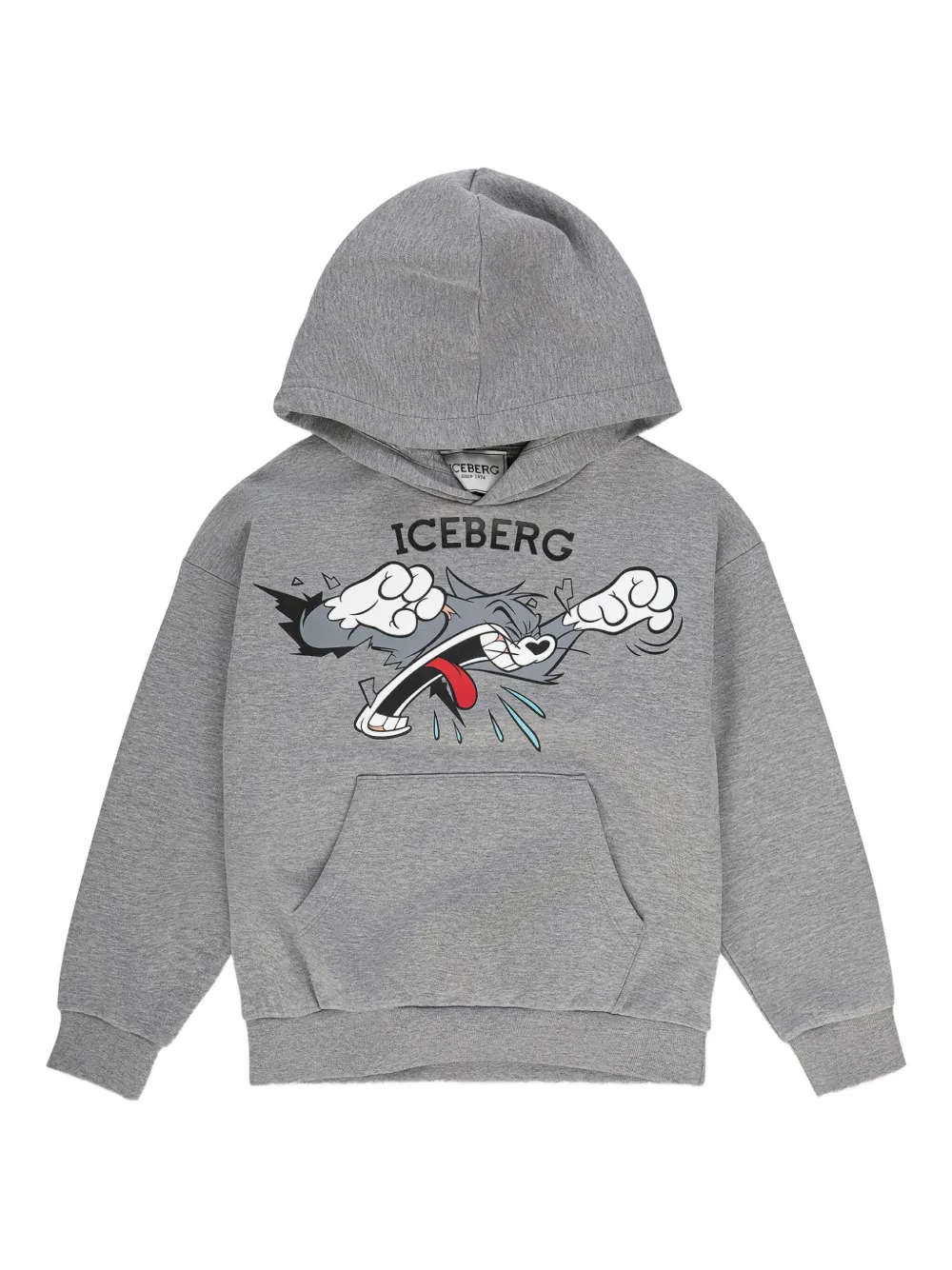

Худи с принтом из мультфильма Iceberg Kids, серый
