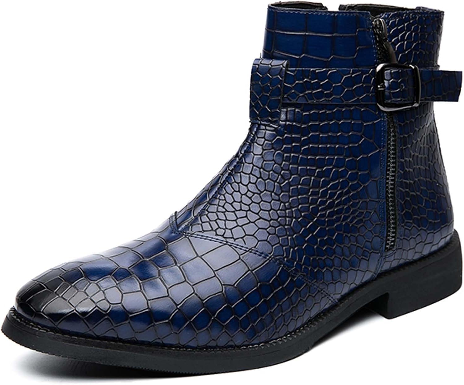 

Мужские ботинки челси, модные, с боковой молнией, для делового, повседневного и формального стиля, с противоскользящим покрытием, для прогулок, офисной униформы, банкетов, свадебных костюмов, вечерних нарядов, высоких кожаных ботинок Generic, си...