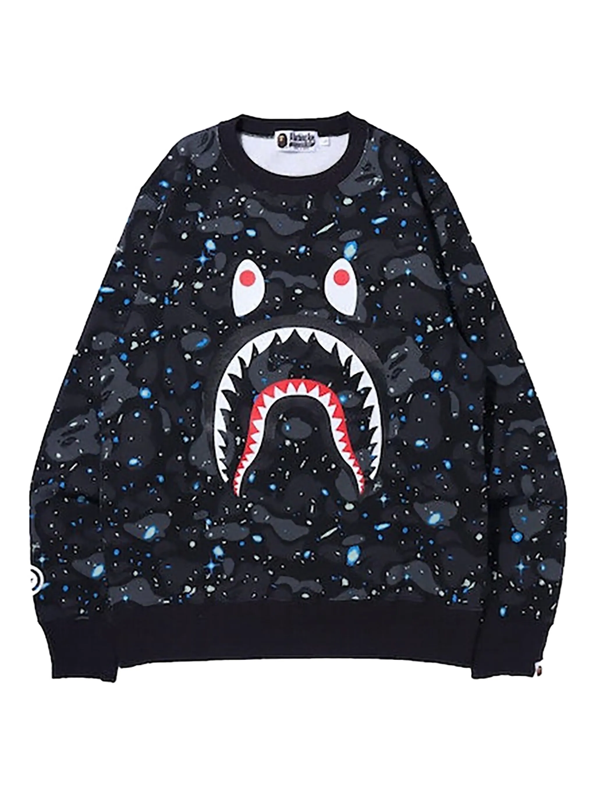 

Толстовка space camo shark A Bathing Ape, черный