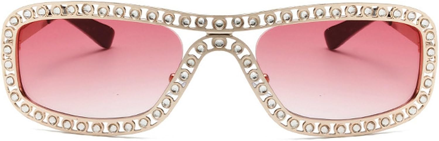 

Модные квадратные солнцезащитные очки со стразами для женщин, бриллиантовые солнцезащитные очки в стиле ретро, ​​роскошные, популярные, сверкающие прямоугольные солнцезащитные очки mincl, Pink