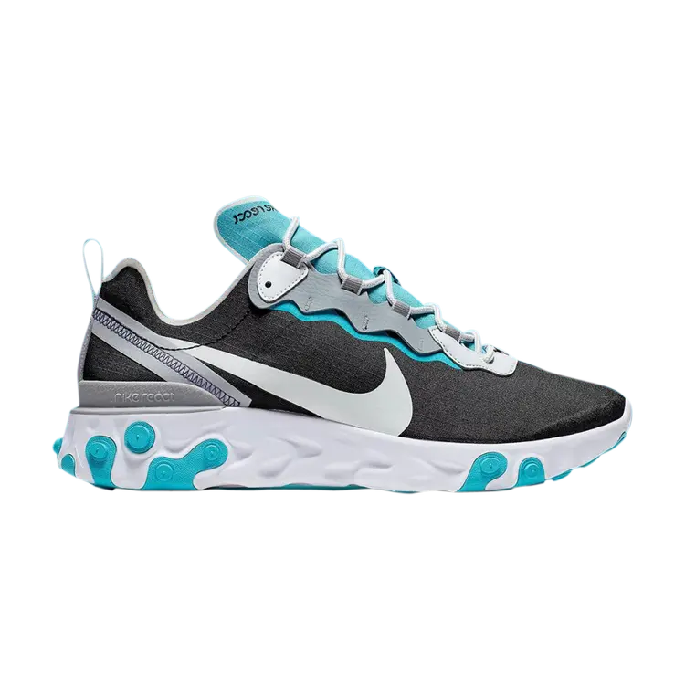 

Кроссовки Nike React Element 55 'Black Aqua', черный
