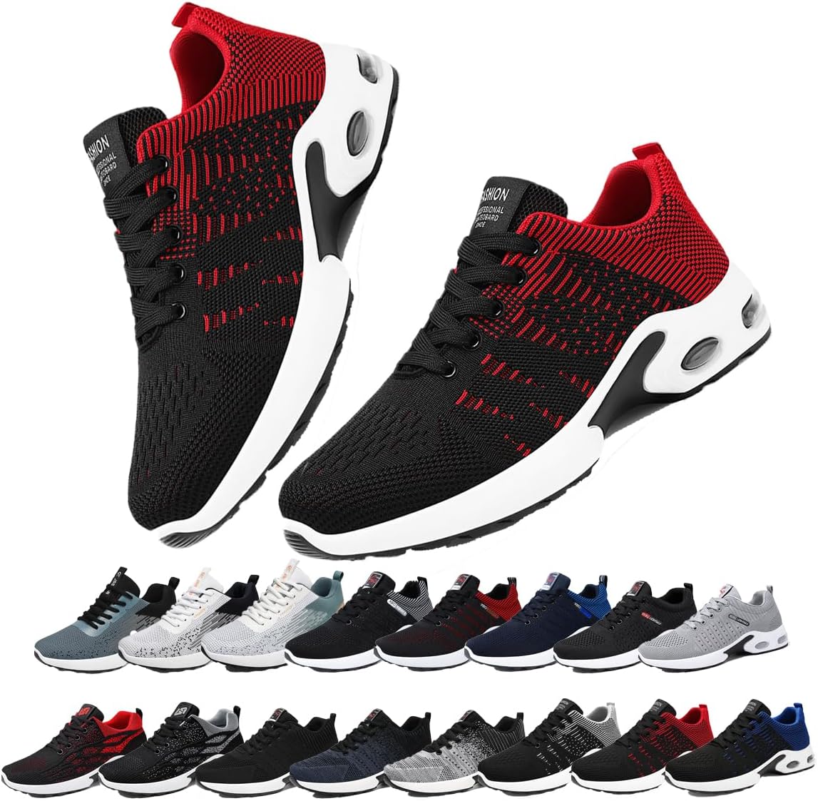 

Мужские кроссовки Air с амортизацией для бега, белые с сеткой, ортопедические кроссовки, противоскользящие для активного отдыха на улице Generic