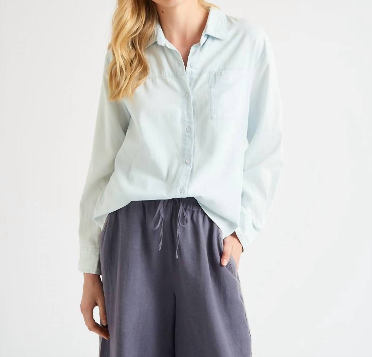 

Рубашка Evans Button из светлого шамбре Splendid, цвет light chambray
