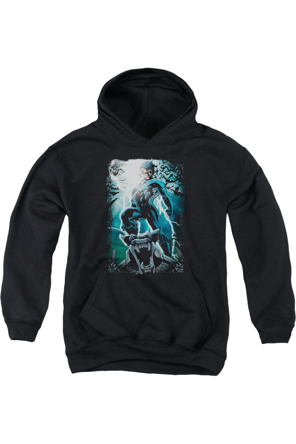 

Батмен ночник худи с капюшоном для подростков Gildan, черный