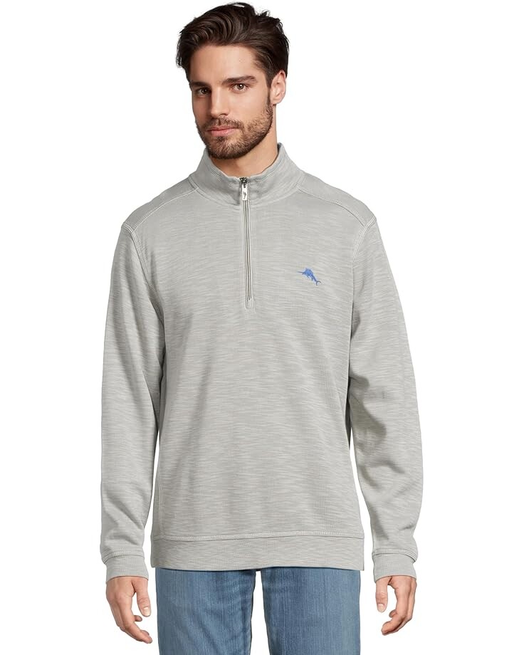 

Толстовка Tommy Bahama Tobago Bay Half Zip, цвет Smoke Grey