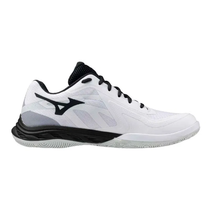 Унисекс кроссовки для бадминтона «Wave Fang EL 2» от Mizuno, White X Black — фото 2