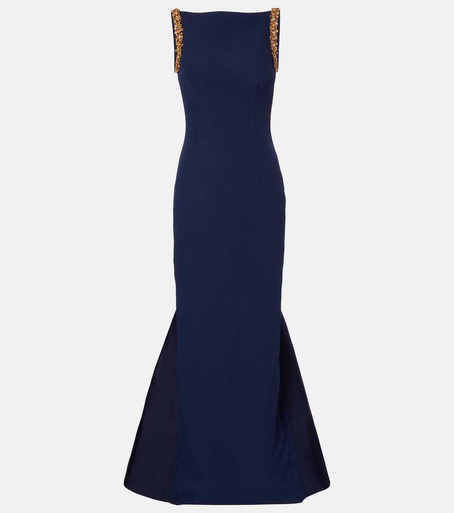 

Платье Sloane из крепа с декоративными элементами Safiyaa, Azurite On Maritime W Mul-Gold