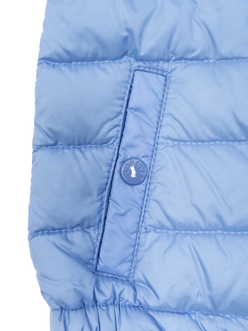 Куртка на молнии с логотипом Moncler Enfant, синий — фото 4