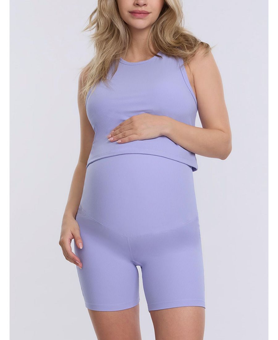 

Укороченная майка с круглым вырезом и спинкой-борцовкой для беременных - Материнство Motherhood Maternity, Sweet lavender