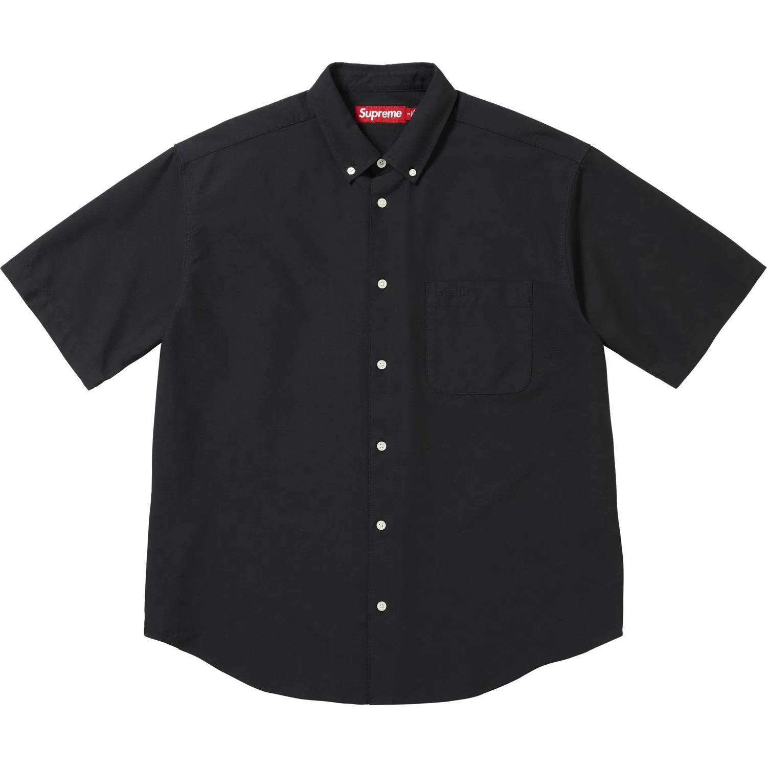 Свободная оксфордская рубашка с коротким рукавом SS26 WEEK7 Loose Fit Oxford S/S Shirt Unisex Supreme, Marine Blue/Navy — фото 3
