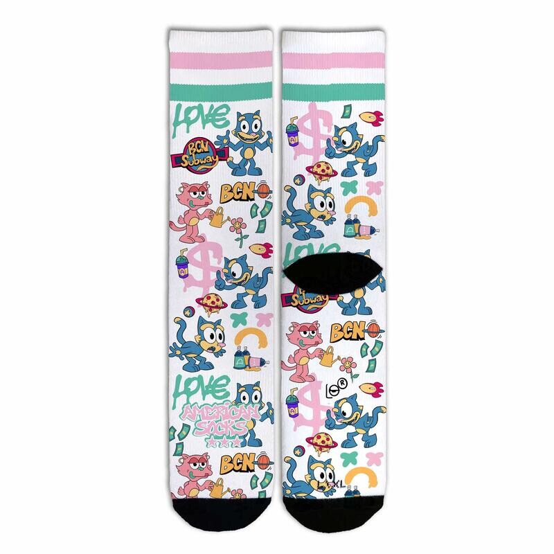 

Велосипедные носки American Socks, цвет pink/white
