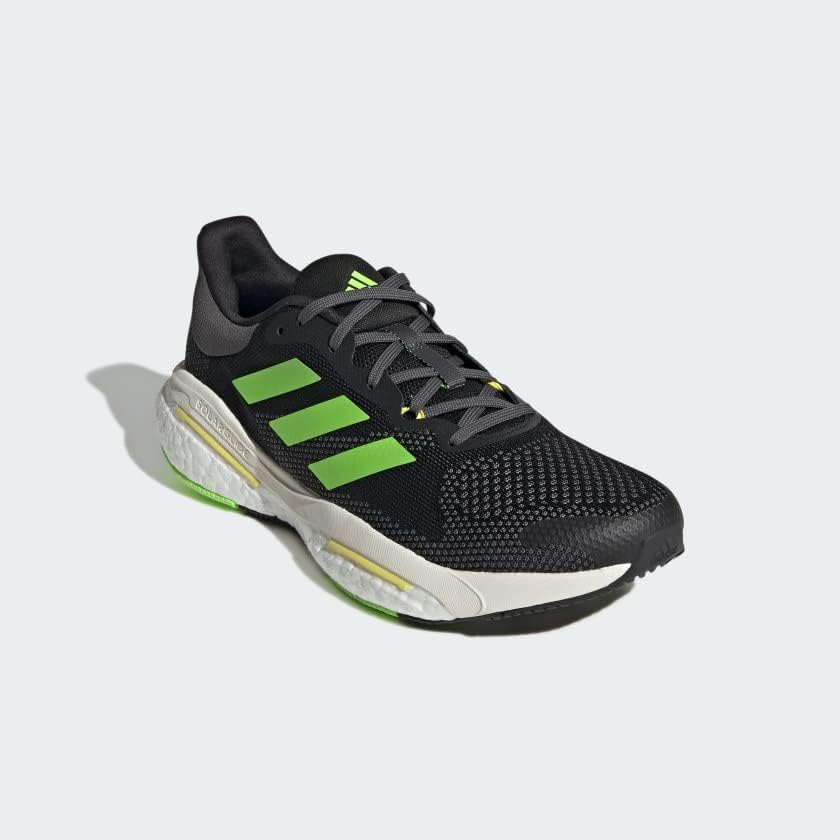 Мужские кроссовки Adidas Solarglide 5, черный/зеленый/желтый — фото 4