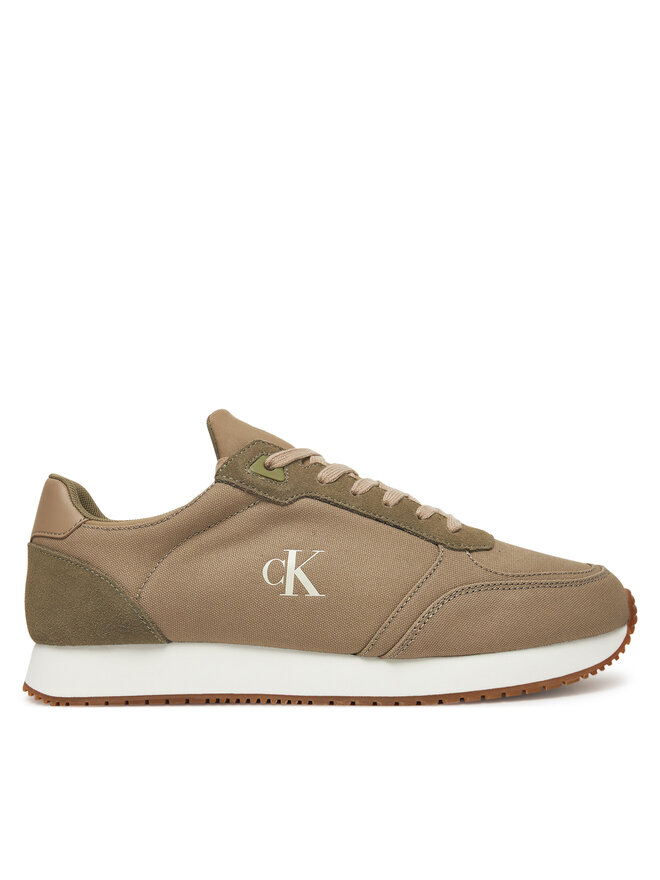 

Кроссовки Runner Sock Laceup Mg Canvas YM0YM01217 Calvin Klein Jeans, зеленый