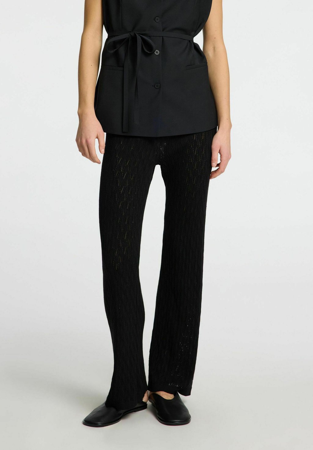 

Брюки HIGH WAIST STRICK Selected Femme, черный