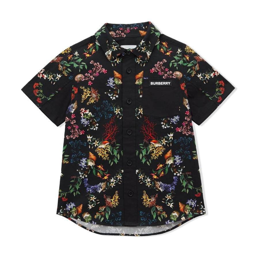 

Burberry Мальчики Коралловый принт Короткий рукав Рубашка