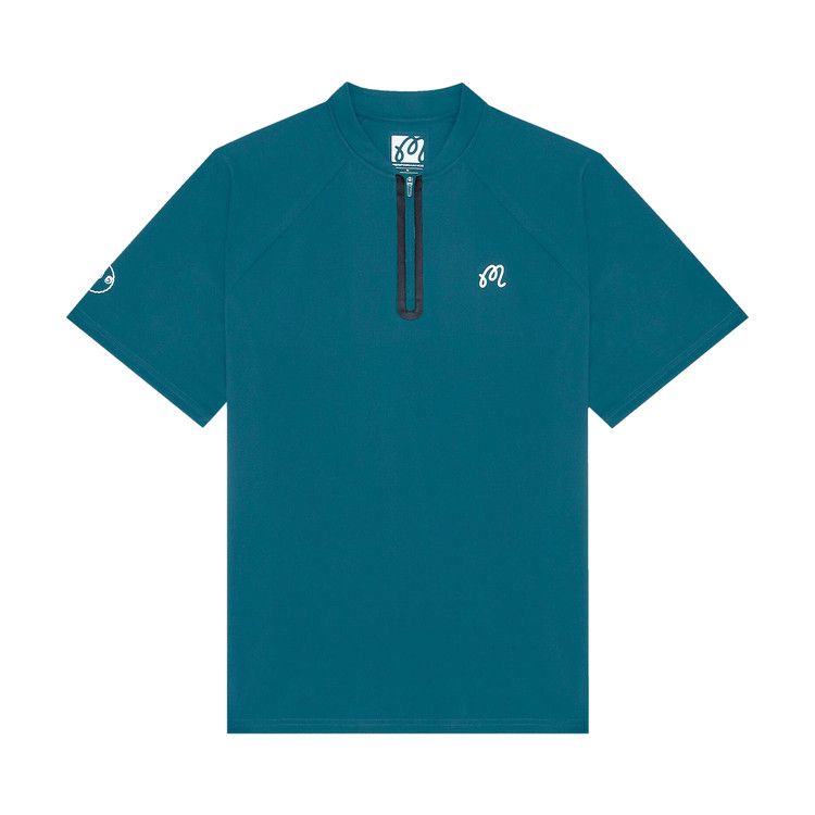 

Поло Malbon Performance Zip Blade Collar Polo, Azurra