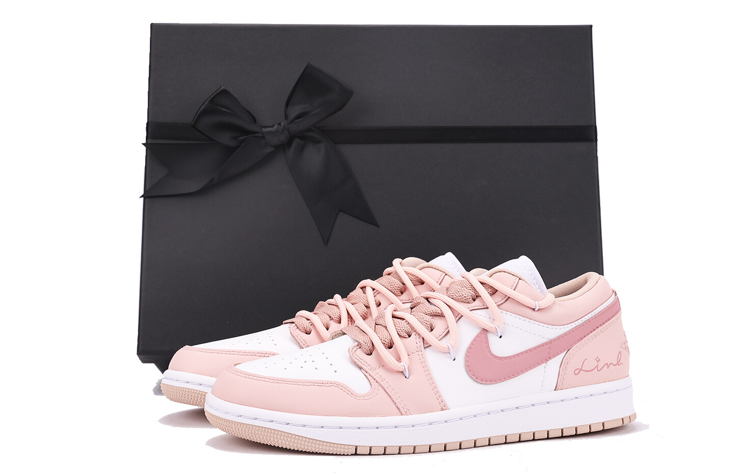 

Кроссовки Air Jordan 1 Vintage Basketball Shoes Unisex Low-top Pink, розовый