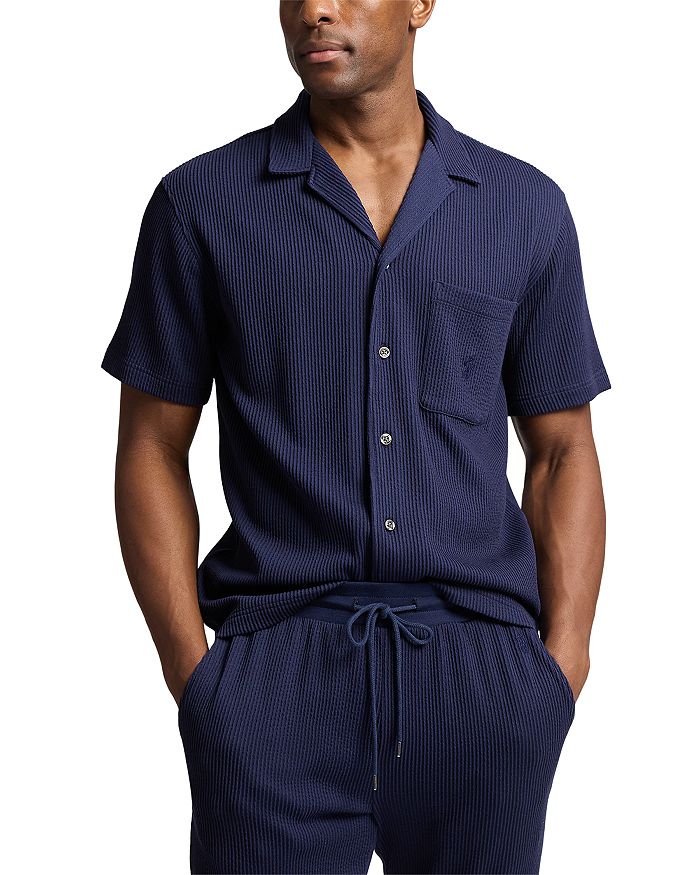 

Пижамная рубашка из ткани "пике" Polo Ralph Lauren, синий