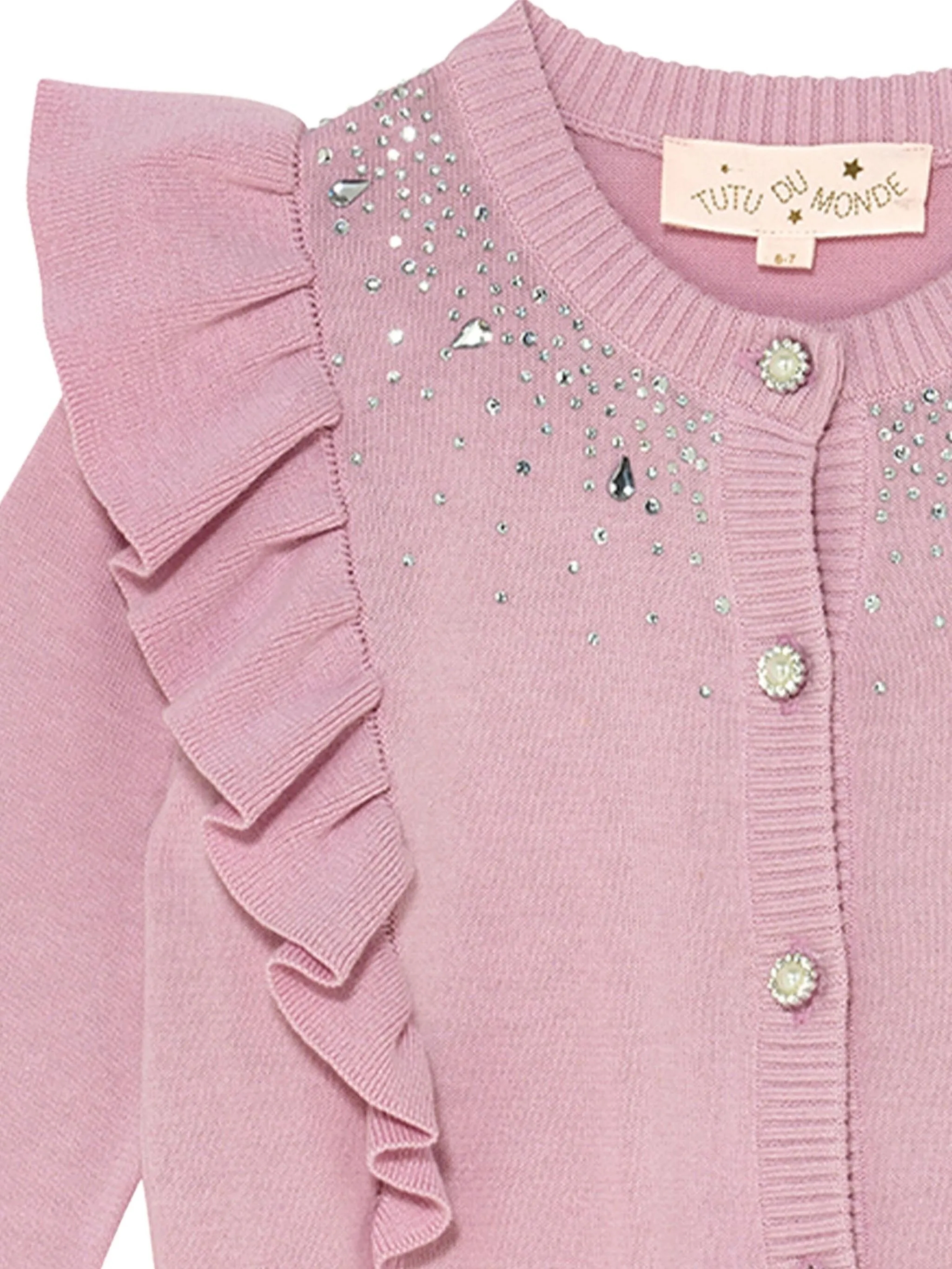Декорированный кардиган Morning Dew Tutu Du Monde, розовый — фото 3