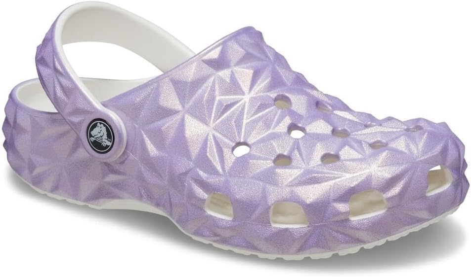 Унисекс сабо Crocs Classic Geometric, 12 Little Kid White/Iridescent — фото 2