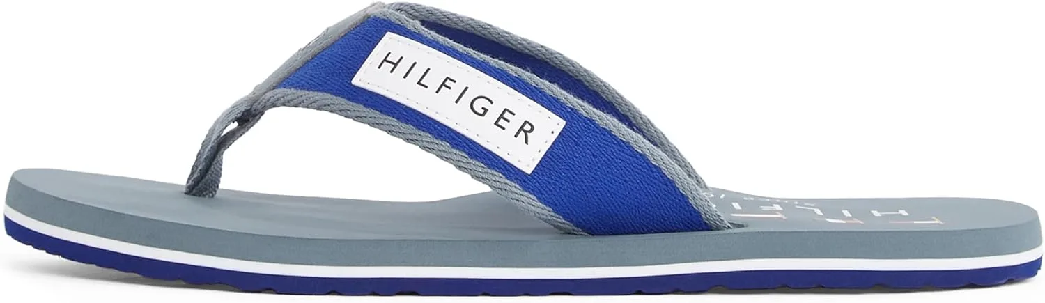 Мужские сандалии Tommy Hilfiger, пляжные сандалии с эмблемой и логотипом, серый