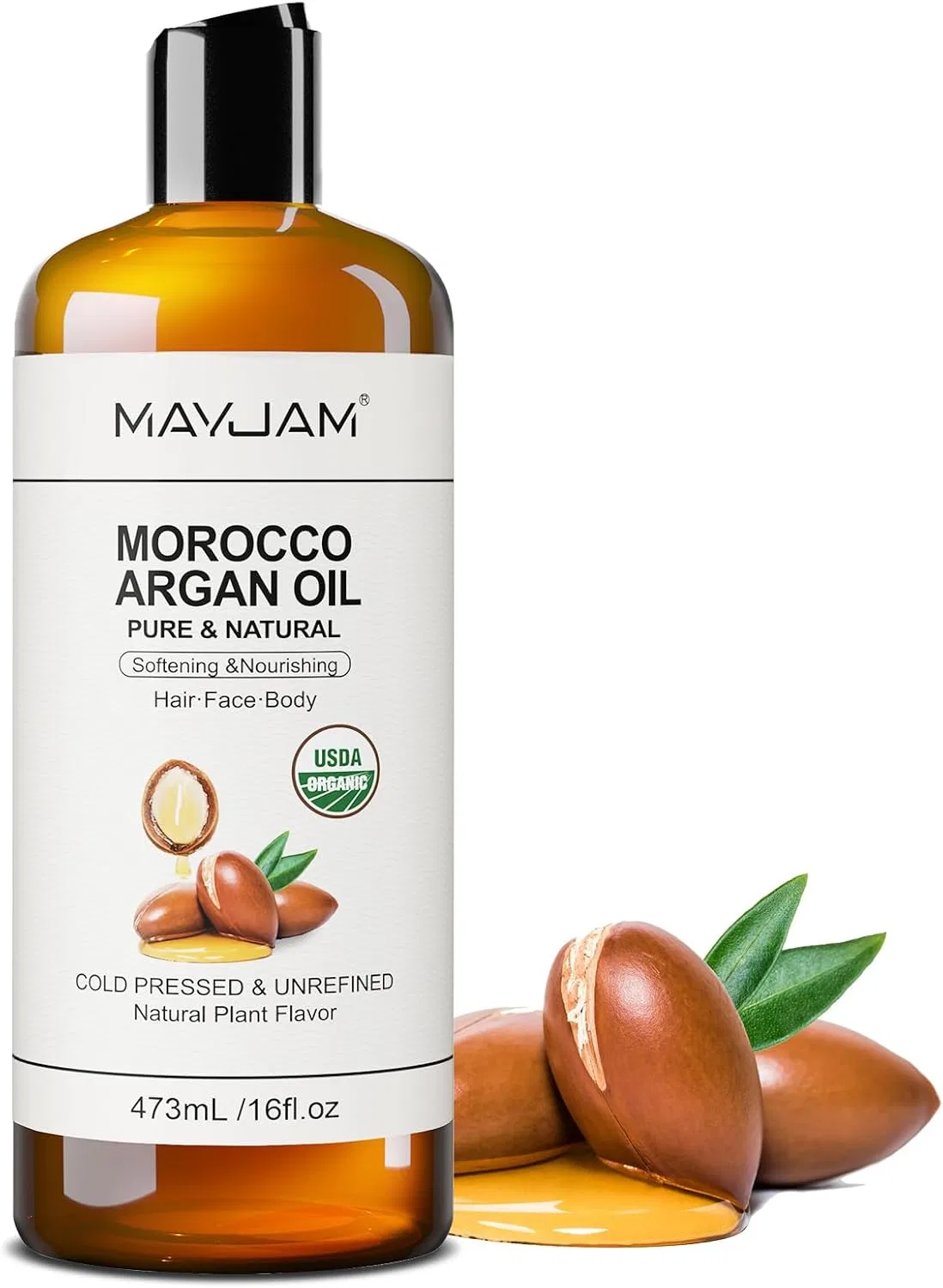 Масло аргановое органическое MAYJAM, 473 мл
