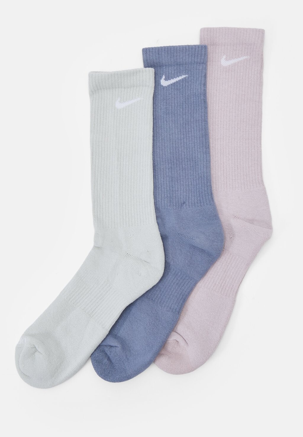 

Спортивные носки Everyday Plus Cush Crew Unisex 3 Pack Nike, цвет ashen slate(white)/platinum violet(white)/light silver(white)