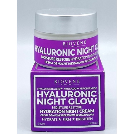 

Biovene Hyaluronic Night Glow Hydration Night Cream, 1,69 унции — срок годности истекает 12/2024 г. Новый, Biovгёne Barcelona