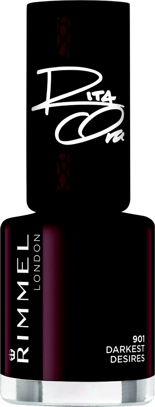 

60 секунд от Риты Оры быстросохнущий лак для ногтей Rimmel, atspalvis 901 darkest desires 8 мл