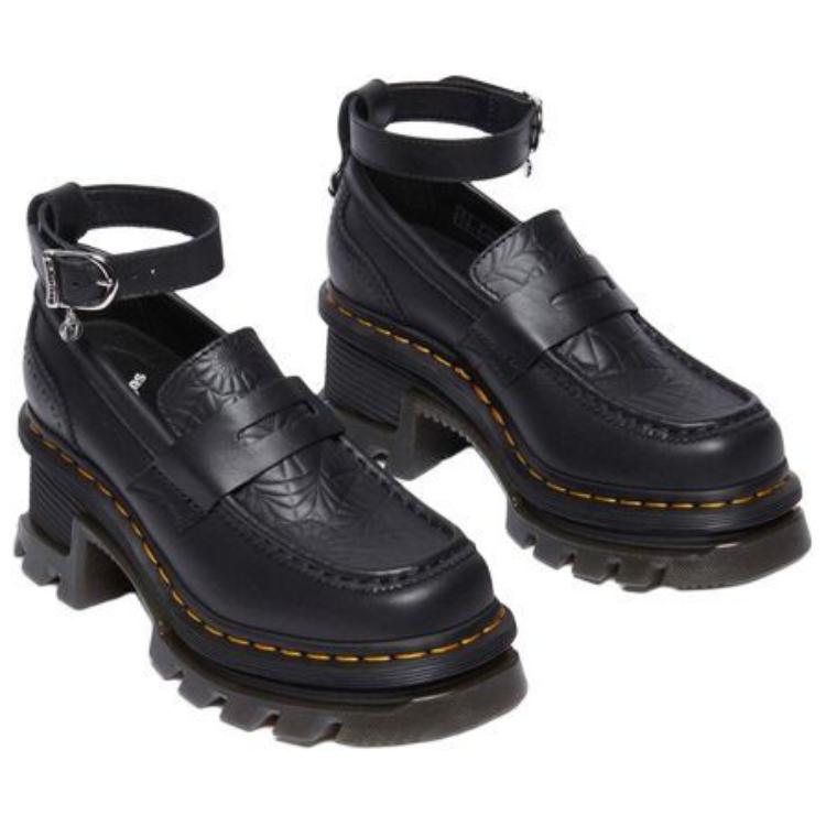 Доктор Мартенс MARTENS X WEDNESDAY Лоферы на платформе 4,5 см Женские Чёрные — фото 3