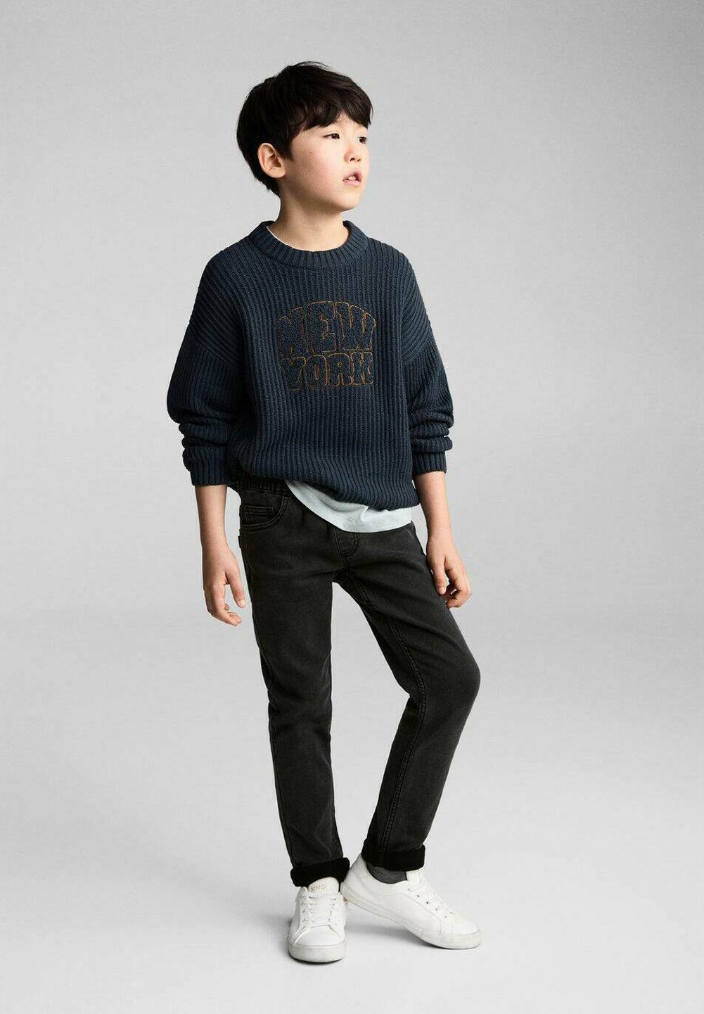

Джинсы COMFY Mango Kids, черный деним